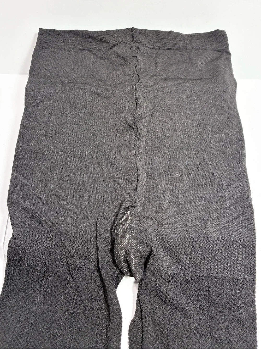 4 Pair Gray Tights Lot: Open Knit, Patterned, Control Top Size M/L